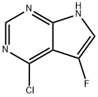 4-氯-5-氟-7H-吡咯并[2,3-D]-嘧啶 结构式