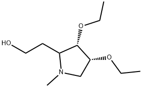2-Pyrrolidineethanol,3,4-diethoxy-1-methyl-,(3S,4R)-(9CI) 结构式