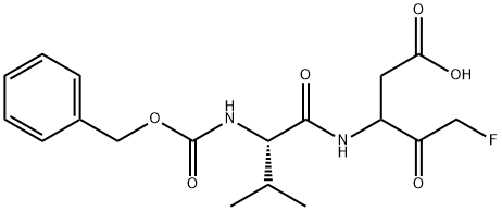 3-({N-[(BENZYLOXY)CARBONYL]-L-VALYL}AMINO)-5-FLUORO-4-OXOPENTANOIC ACID 结构式