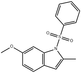 6-METHOXY-2-METHYL-1-(PHENYLSULFONYL)-1H-INDOLE 结构式