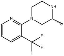 (R)-3-甲基-1-(3-(三氟甲基)吡啶-2-基)哌嗪 结构式