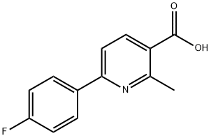 6-(4-氟苯基)-2-甲基吡啶-3-羧酸 结构式