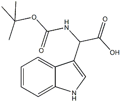 N-BOC-(3-吲哚)甘氨酸 结构式
