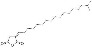 异十八烯基琥珀酸酐(支链异构体类的混合物) 结构式