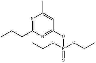 Thiophosphoric acid O,O-diethyl O-(2-propyl-6-methylpyrimidin-4-yl) ester 结构式