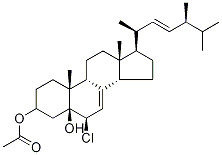 3β-Acetoxy-6α-chloroergosta-7,22-dien-5α-ol 结构式