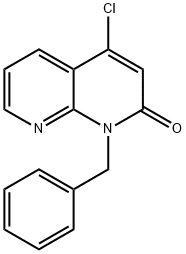 1-苄基-4-氯-1,8-萘啶-2(1H)-酮 结构式