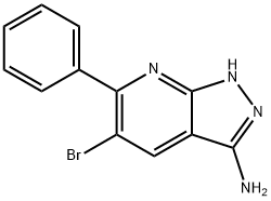 5-Bromo-6-phenyl-1H-pyrazolo[3,4-b]pyridin-3-amine 结构式