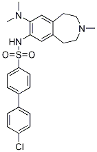 [1,1'-Biphenyl]-4-sulfonaMide, 4'-chloro-N-[8-(diMethylaMino)-2,3,4,5-tetrahydro-3-Methyl-1H-3-benzazepin-7-yl]- 结构式