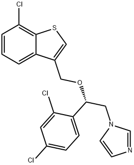 1-[(2S)-2-[(7-Chlorobenzo[b]thien-3-yl)Methoxy]-2-(2,4-dichlorophenyl)ethyl]-1H-IMidazole 结构式