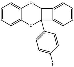 4b-(4-Fluorophenyl)-4b,10a-dihydrobenzo[b]benzo[3,4]cyclobuta[1,2-e][1,4]dioxin 结构式