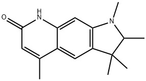 1,2,3,8-tetrahydro-1,2,3,3,5-pentamethyl-7H-pyrrolo[3,2-g]quinolin-7-one 结构式