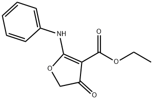 2-苯胺基-4-氧代-4,5-二氢-3-呋喃甲酸乙酯 结构式