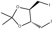 (+)-TRANS-4 5-BIS(IODOMETHYL)-2,2-DIMETHYL-1 3-DIOXOLANE 结构式