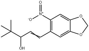 1-(4,5-Methylenedioxy-2-nitrophenyl)-4,4-dimethyl-1-penten-3-ol 结构式