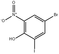 4-Bromo-2-iodo-6-nitrophenol 结构式