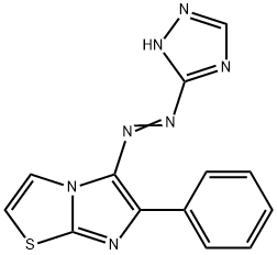 6-Phenyl-5-[(1H-1,2,4-triazol-3-yl)azo]imidazo[2,1-b]thiazole 结构式