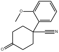 1-(2-甲氧苯基)-4-氧代环己甲腈 结构式