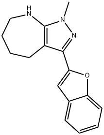 Pyrazolo[3,4-b]azepine, 3-(2-benzofuranyl)-1,4,5,6,7,8-hexahydro-1-methyl- (9CI) 结构式