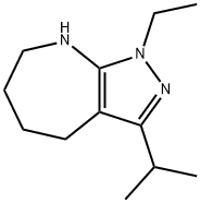 Pyrazolo[3,4-b]azepine, 1-ethyl-1,4,5,6,7,8-hexahydro-3-(1-methylethyl)- (9CI) 结构式