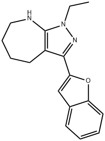 Pyrazolo[3,4-b]azepine, 3-(2-benzofuranyl)-1-ethyl-1,4,5,6,7,8-hexahydro- (9CI) 结构式
