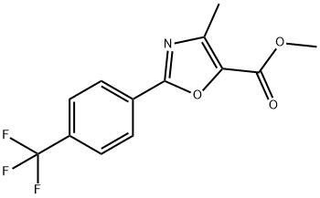 METHYL 4-METHYL-2-[4-(TRIFLUOROMETHYL)PHENYL]-1,3-OXAZOLE-5-CARBOXYLATE 结构式