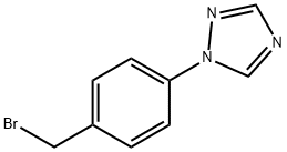 1-ó4-(溴甲基)苯-1H-1,2,4-三唑 结构式