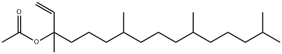 1,5,9,13-tetramethyl-1-vinyltetradecyl acetate 结构式