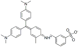 N-[4-[Bis[4-(dimethylamino)phenyl]methylene]-2-methyl-2,5-cyclohexadien-1-ylidene]-3-sulfonatobenzenemethanaminium 结构式