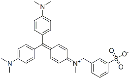 N-[4-[Bis[4-(dimethylamino)phenyl]methylene]-2,5-cyclohexadien-1-ylidene]-N-methyl-3-sulfonatobenzenemethanaminium 结构式