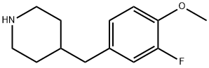 4-(3-氟-4-甲氧基 - 苄基) - 哌啶 结构式