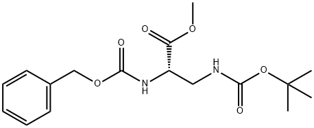 (S)-2-N-Cbz-3-N-Boc-丙酸甲酯 结构式