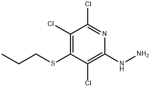3,5,6-trichloro-4-(propylthio)-2-pyridone hydrazone 结构式