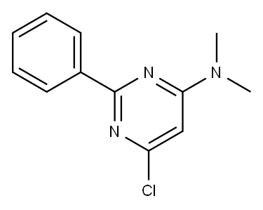 N-(6-氯-2-苯基-4-嘧啶基)-N,N-二甲胺 结构式