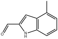 1H-吲哚-2 - 甲醛,4 - 甲基 结构式