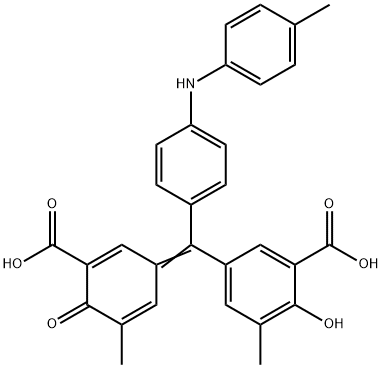 5-[(3-CARBOXY-5-METHYL-4-OXO-2,5-CYCLOHEXADIEN-1-YLIDENE)[4-[(4-TOLYL)AMINO]PHENYL]METHYL]-3-METHYLS 结构式