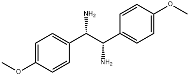 (1S,2S)-二(4-甲氧基苯)-1,2-乙二胺 结构式