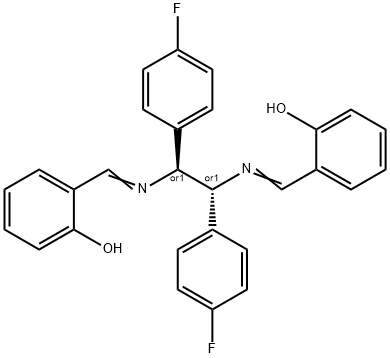 PHENOL, 2,2''-[[1,2-BIS(4-FLUOROPHENYL)1,2-ETHANEDIYL]BIS(NITRILOMETHYLIDYNE)]BIS-R,S 结构式