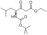 ETHYL(4S)-4-[[(1,1-DIMETHYLETHOXY)CARBONYL]AMINO]-6-METHYL-3-OXOHEPTANOATE 结构式