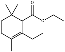 2-Ethyl-3,6,6-trimethyl-2-cyclohexene-1-carboxylic acid ethyl ester 结构式