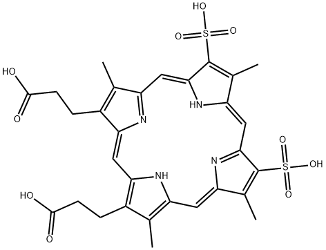 卟IX2,4 - 二磺酸二甲酯二钠盐 结构式