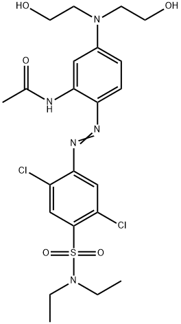 N-[5-[bis(2-hydroxyethyl)amino]-2-[[2,5-dichloro-4-[(diethylamino)sulphonyl]phenyl]azo]phenyl]acetamide 结构式