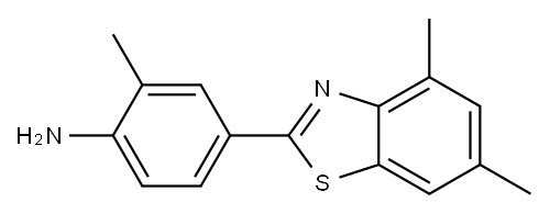 2-(3-methyl-4-aminophenyl)-4,6-dimethylbenzothiazole 结构式
