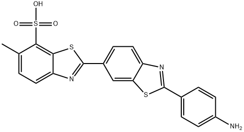 2-(4-氨基苯基)-6-甲基[2,6'-联苯并噻唑]-7-磺酸 结构式
