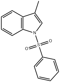 3-甲基-1-(苯磺酰基)-1H-吲哚 结构式