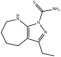 Pyrazolo[3,4-b]azepine-1(4H)-carbothioamide, 3-ethyl-5,6,7,8-tetrahydro- (9CI) 结构式