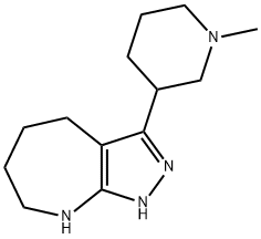 Pyrazolo[3,4-b]azepine, 1,4,5,6,7,8-hexahydro-3-(1-methyl-3-piperidinyl)- (9CI) 结构式