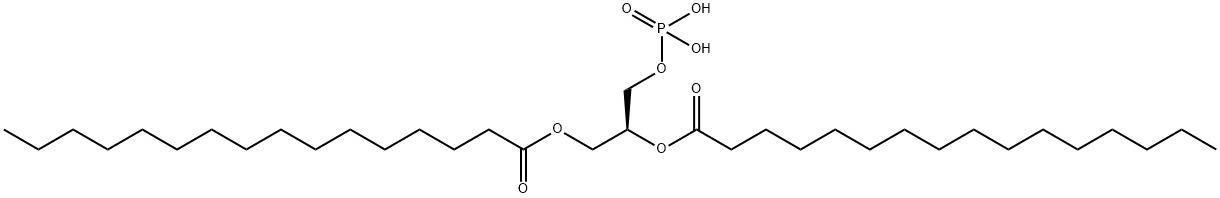 [S,(-)]-1-O,2-O-Dipalmitoyl-D-glycerol 3-phosphoric acid 结构式