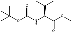 N-(叔丁氧基羰基)-L-缬氨酸甲酯 结构式