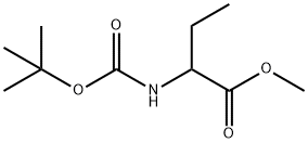 2-((叔丁氧基羰基)氨基)丁酸甲酯 结构式